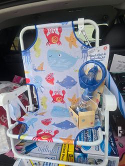 🧚‍♀️ NEW BEACH AND UMBRELLA CHAIR WITH MISTING BOTTLE.  CHOICE PINK OR BLUE