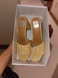 DV Dolce Vita Honey raffia block-heel sandals