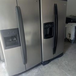 Stainless Steel Refrigerator Works Excellent 