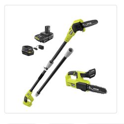 RYOBI ONE+ 18V 8 in. Cordless Battery Pole Saw and 8 in. Pruning Saw Combo Kit with 2.0 Ah Battery and Charger