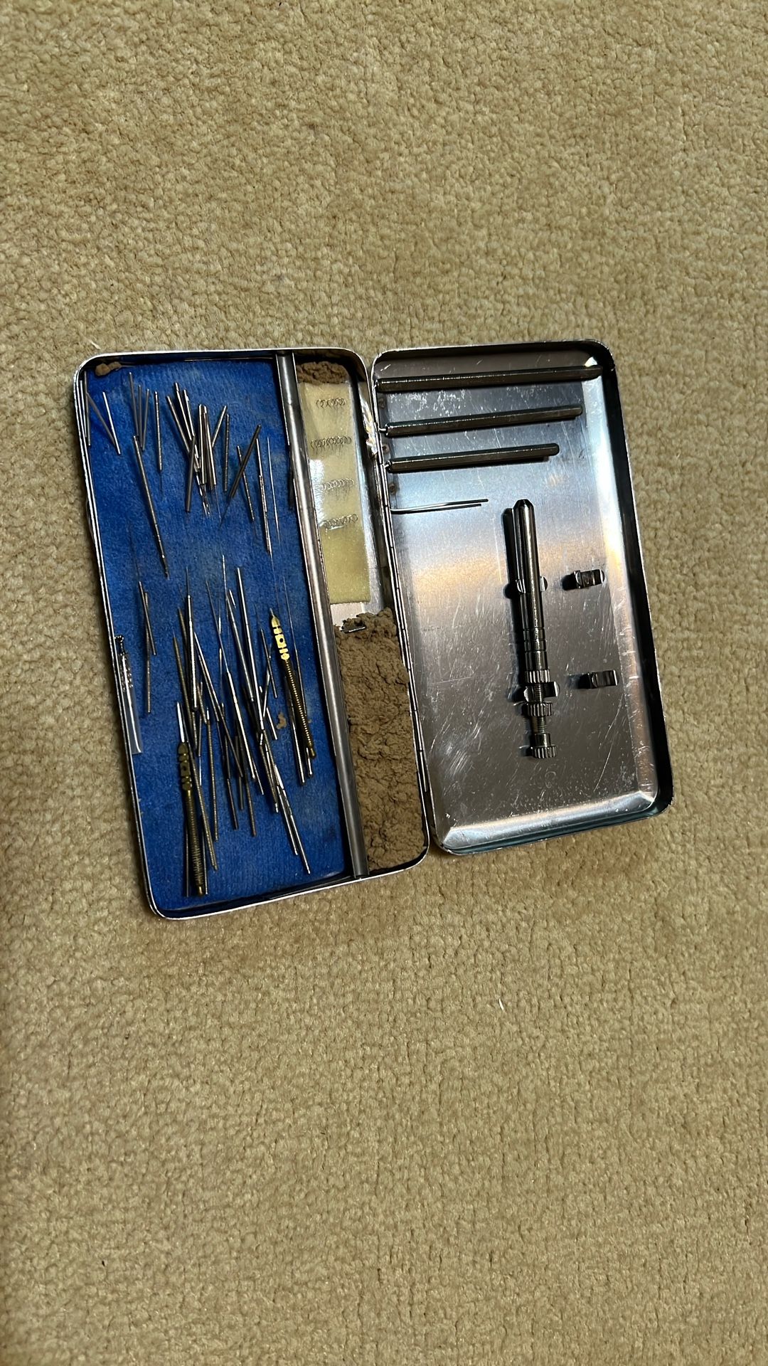 Acupuncture Hand Needles Stainless Steel Carrying Case Box Kit Medical Supplies