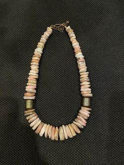 Jay King DTR Mine Finds Raw Pink Opal and Copper Necklace 20"