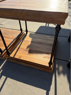 Wood side tables set