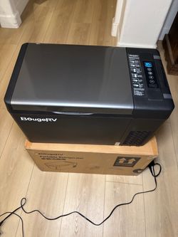 BougeRV 23 Quarts Portable Fridge Camping Travelling Freezer Road Trip Cooler BougeRV portable fridge 23 Quarts 12/24V DC 110~240 Volt AC & -7 or 8