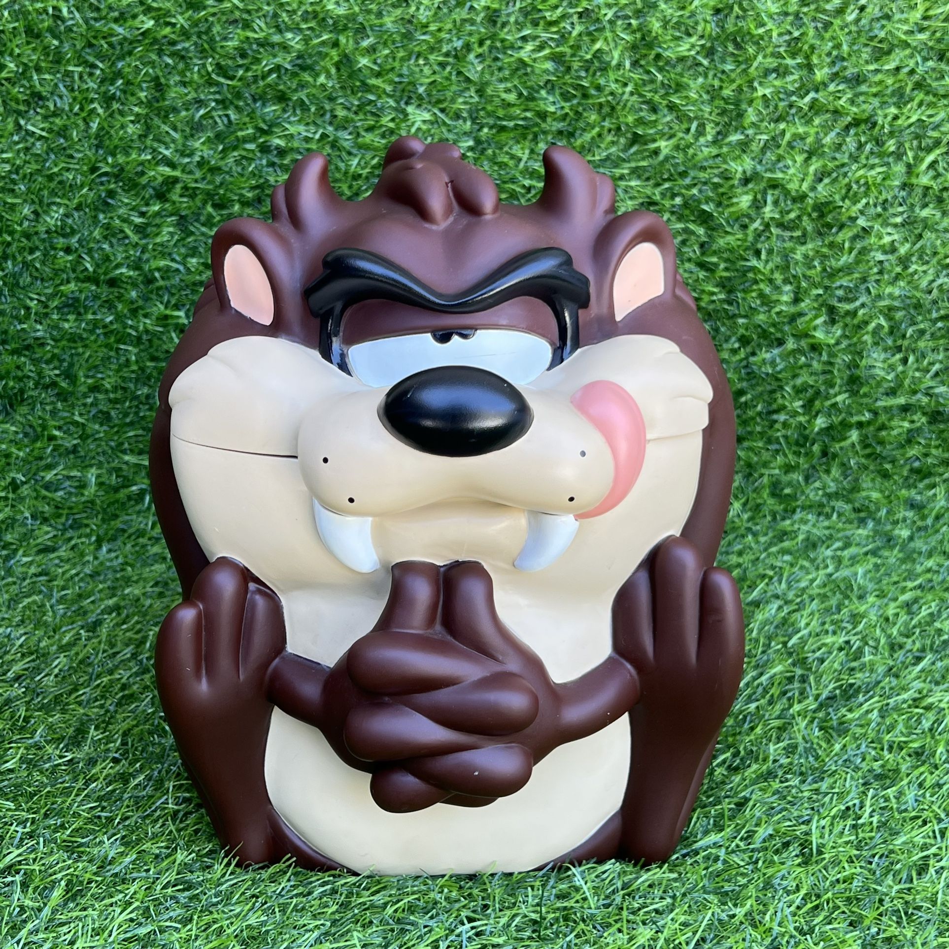 Vintage Warner Bros Tasmanian Devil 1997 Cookie jar Container Plastic Applause