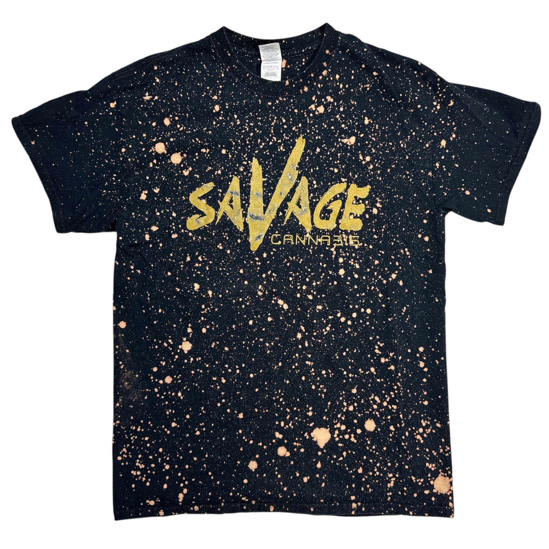 Savage Cannabis Bleached T Shirt