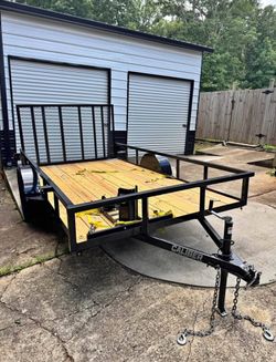 6x12 Utility Trailer with Wood Deck