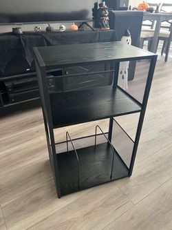 Record player stand with storage for records