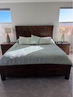 Bedroom set.  King bed, two night stands and dresser