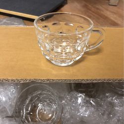 14 Vintage Punchbowl Cups - Thumbprint Design