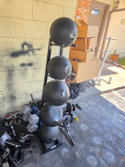 Weight slam balls with stand