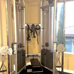 LifeFitness Total Fitness Gym Equipment Weights Corner Unit X9I Cross Trainer, Club Series Adjustable Bench, Great Condition!