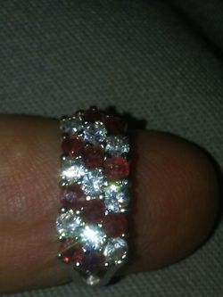 Sterling silver ruby ring very nice
