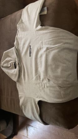 Essentials hoodie size large color oat