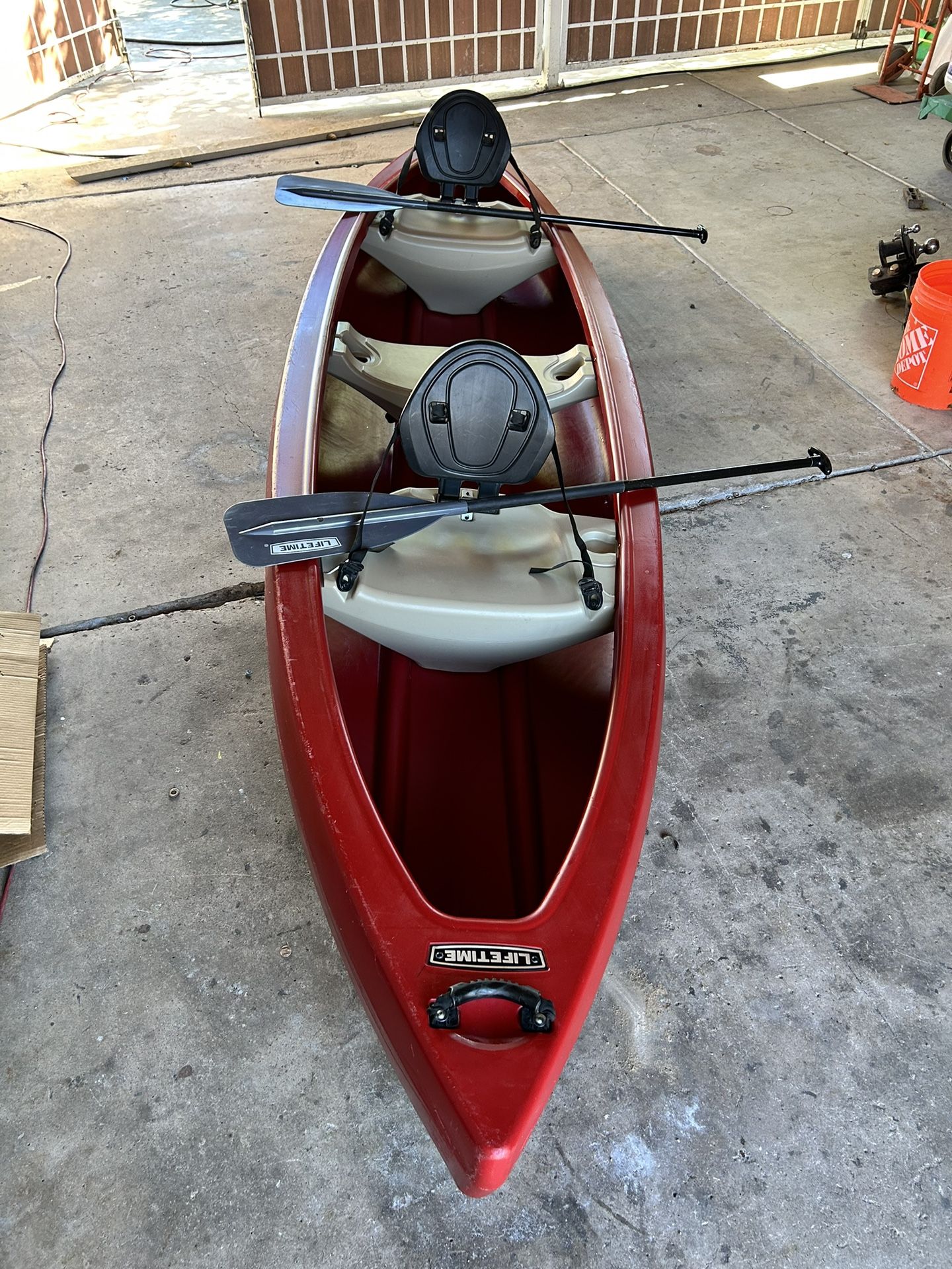 Lifetime 3-Person Wasatch 130 Kodiak 13 ft. Canoe, Red