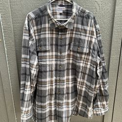 Men’s Carhartt 3XL Plaid Flannel Button Down Shirt 