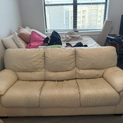Used white couch set 