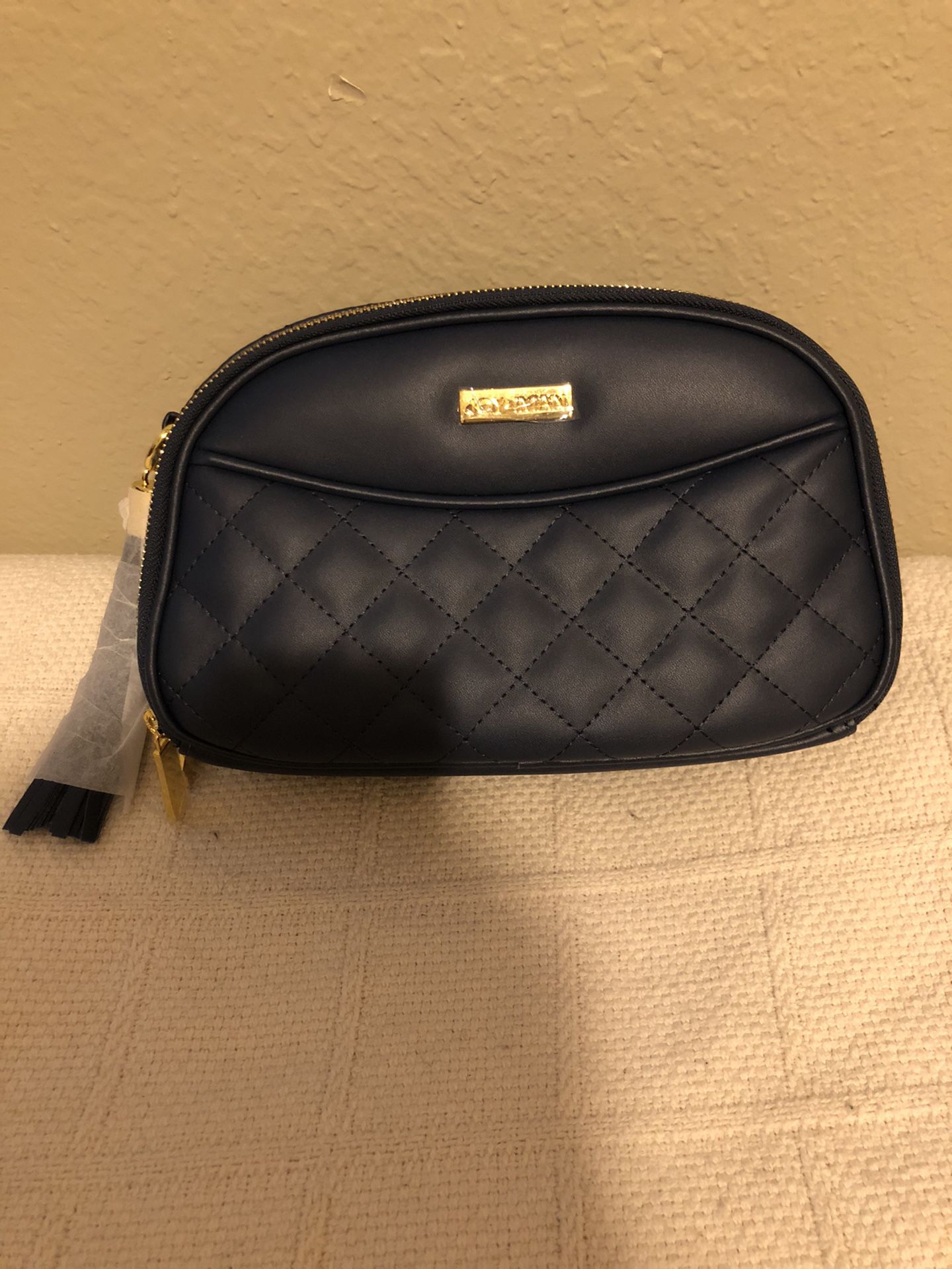 Navy Blue Joy and IMAN Lux Leather Crossbody Clutch