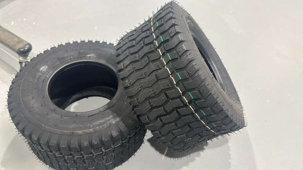 M-(2pack) New 13x6.50-6 Lawn Mower Tubeless Tire, 13x6.5-6 for Tractor Riding Lawnmowers, 4 Ply, Turf-V Pattern, $30