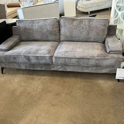 Grey Velvet Sofa 
