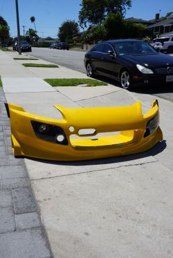 S2000 Spoon Style Front Bumper (Shine Auto) w/ Lights, Plexi Covers, & Harness – Rio Yellow Pearl (Y65P)
