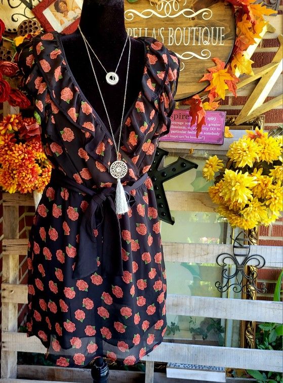 Lush Floral Design Dress