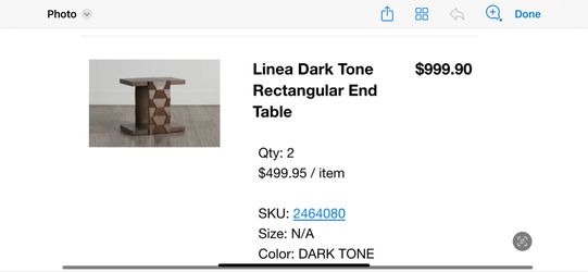 Bernhardt Linea Dark Tone Side Tables