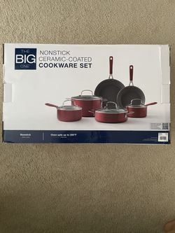 ceramic-coated pots and pans cookware set