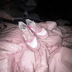Pink And White Shoes