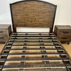Queen Bed frame and nightstands