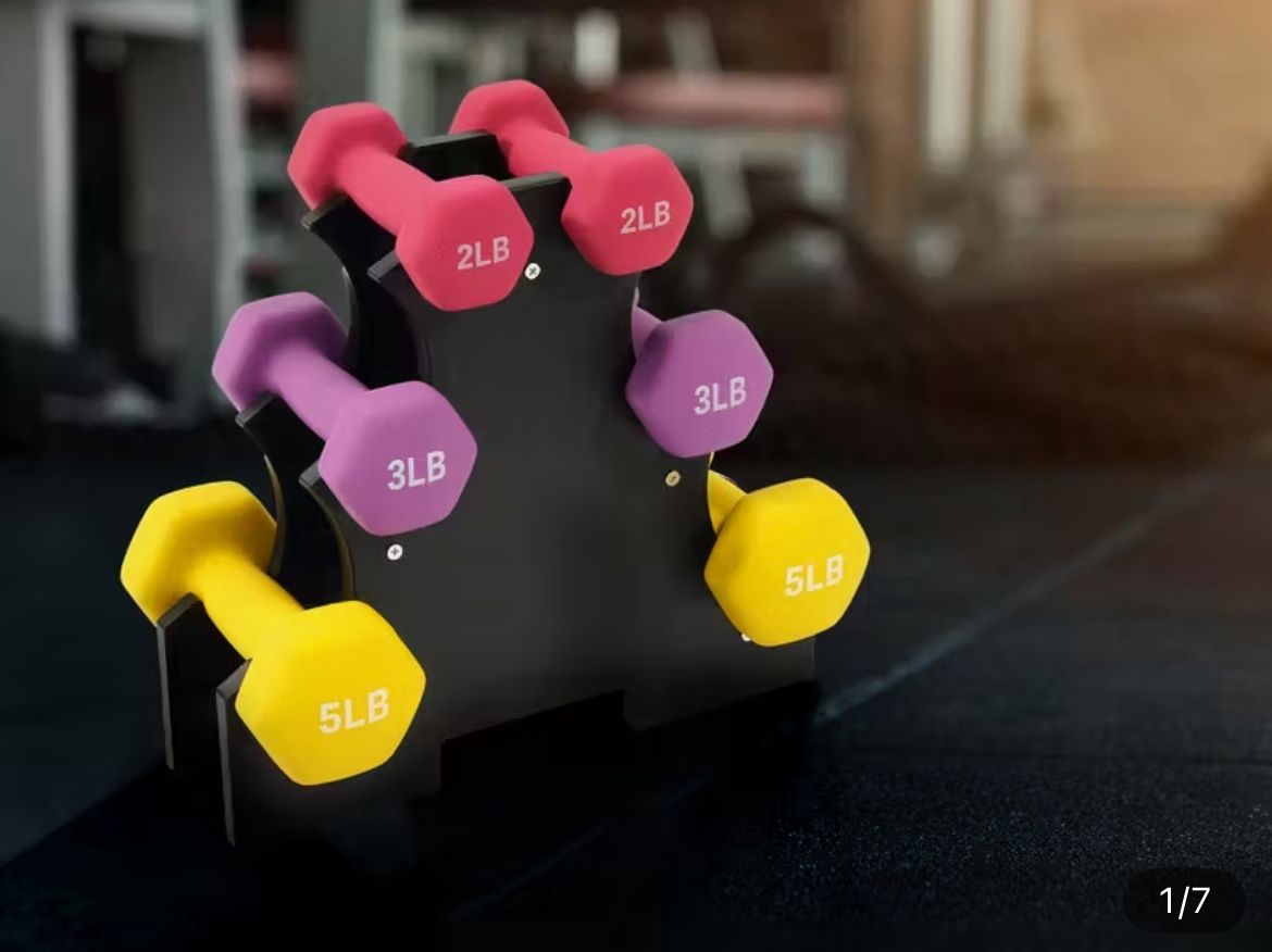 Brand New In Box 2,3,5 Lb Weight Set with Rack