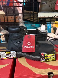 WOLVERINE FLOORHAND WP BLACK WORK BOOTS