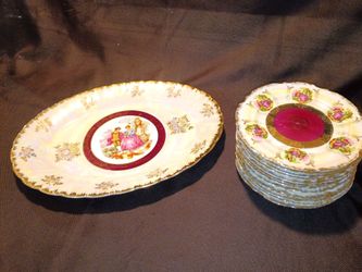 Romeo & Juliet decorative plates made in Japan