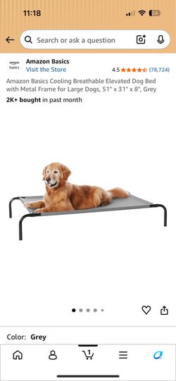 Elevated canopy dog bed Large (51x31x8in)