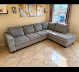 Grey sectional couch from Ashley Furniture