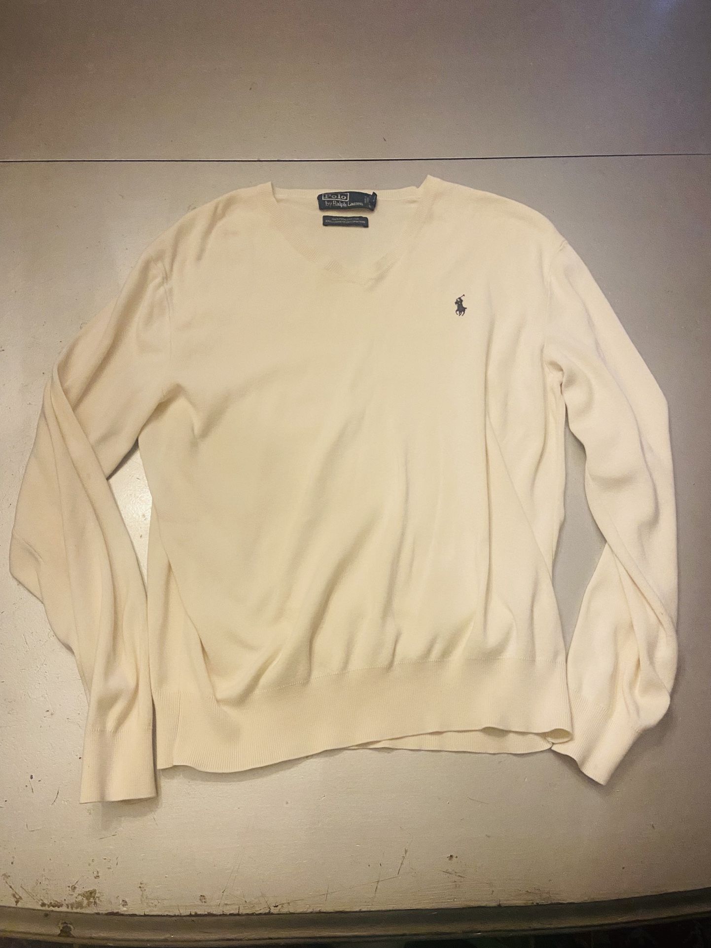 Polo Ralph Lauren Cream V Neck Sweater