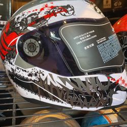 White Helmet New Dot Motorcycle Dual Visor $100