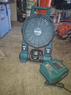 18 volts Makita fan for sale Works Great Battery And Charger Include