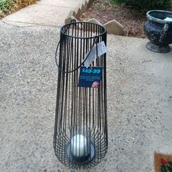 Basket With Candle Holder