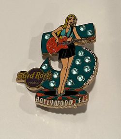 Hard Rock Cafe 2009 Hollywood Fl 5th Anniversary Collectible Pin 1/500