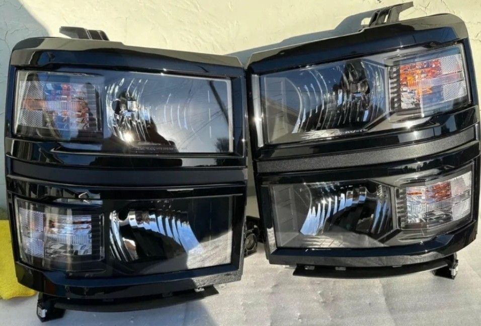 14-15 Chevrolet Silverado Headlights Luces Micas Calaveras Faros Faroles Focos Chevy 