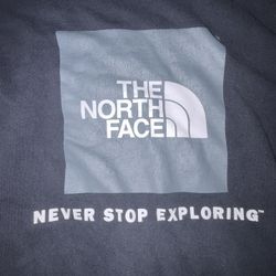 North Face “Never Stop Exploring “ Black Hoodie Men size L (Used)