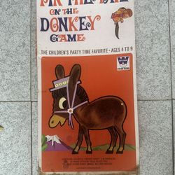 Vintage pin The Tail On The  Donkey
