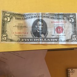 Rare 5 Dollar Bill !