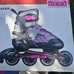 Schwinn Girl's Adjustable Inline Skate Size 1 to 4 Black/Pink

