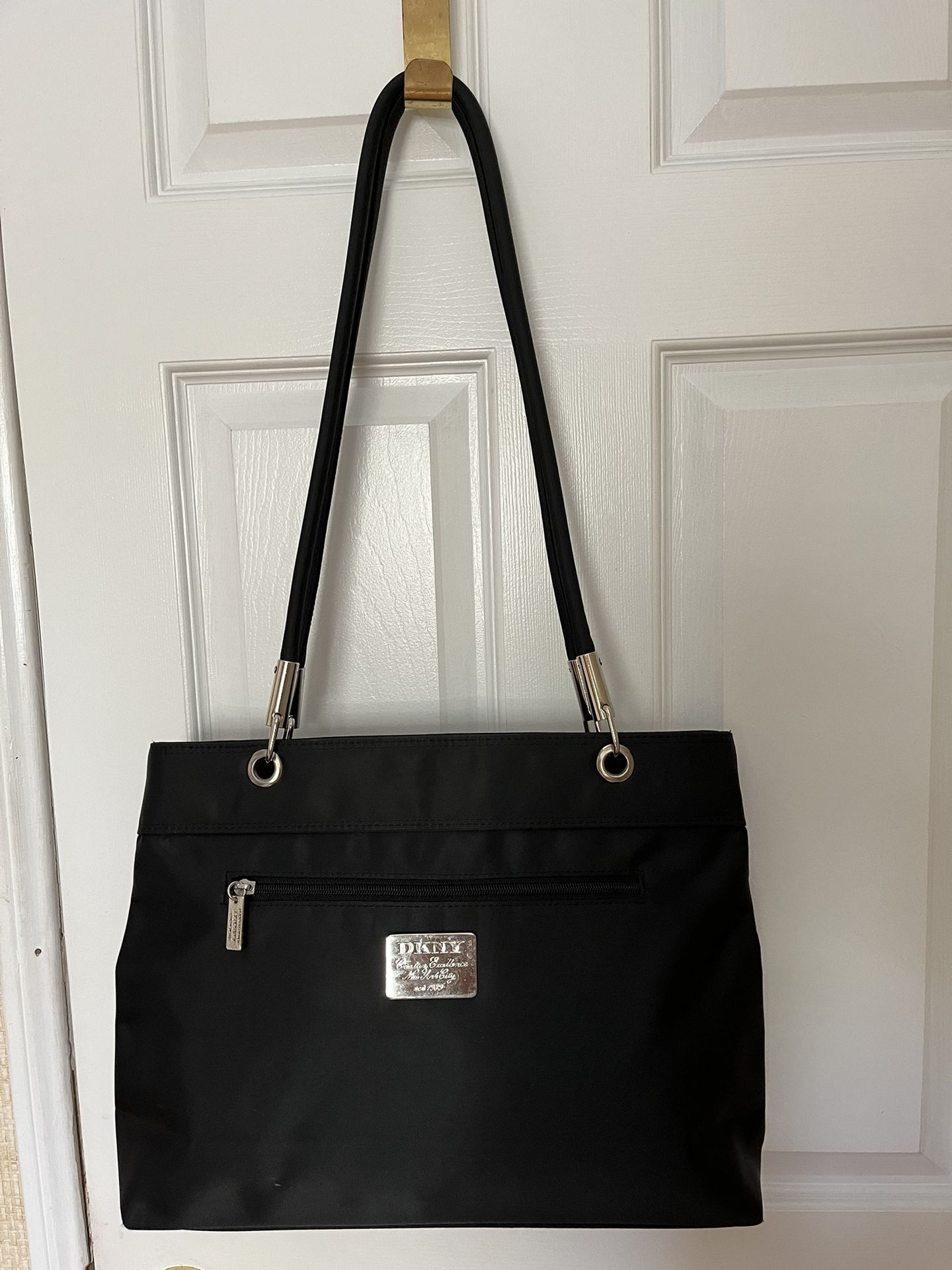 DKNY Donna Karan New York Black Nylon Handbag Tote Workbag, Great Condition - Price Reduced