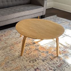 Mid-Century Modern Bentwood Coffee Table – Natural Wood