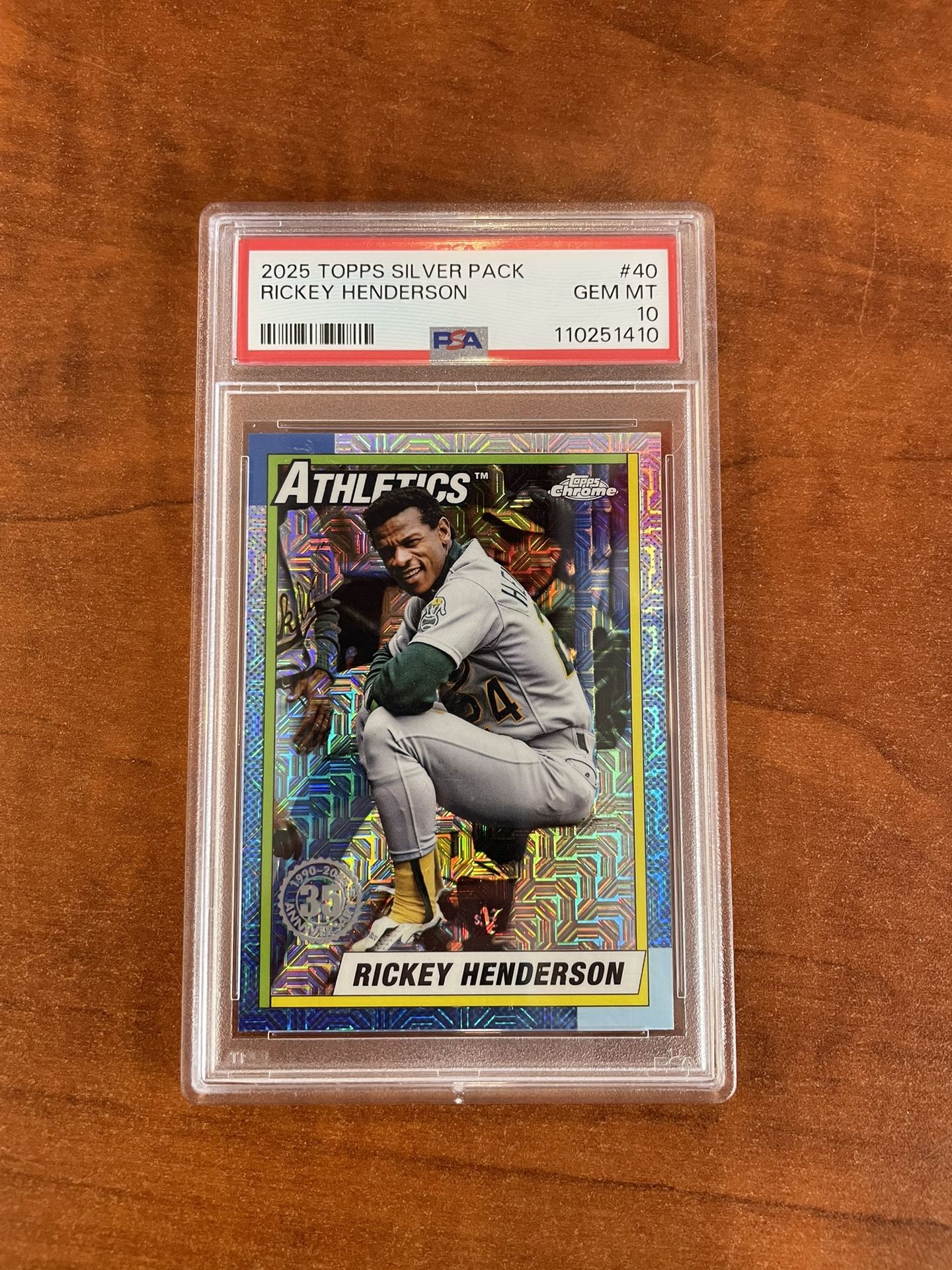 2025 Topps 1990 Chrome Rickey Henderson #T90C-40