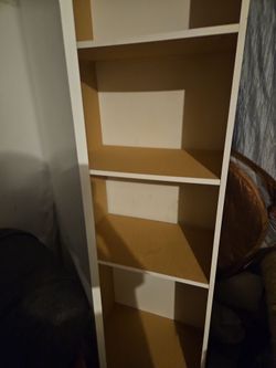 White Bookcase with Four Shelves