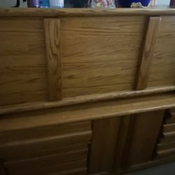 Oak Wood Bedroom Set